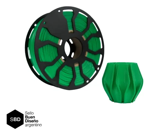 Filamento Hellbot V2 Ecofila Pla Lock 1kg Color Verde