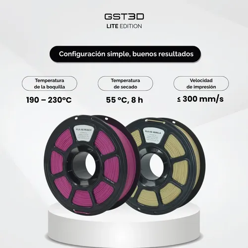 Filamento Pla High Speed Gst3d Lite 1.75mm 1kg Impresión 3d Gris
