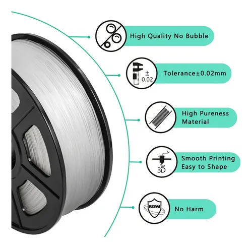 Filamento Abs De Impresión Sanlu De 1,75 Mm Para Claro