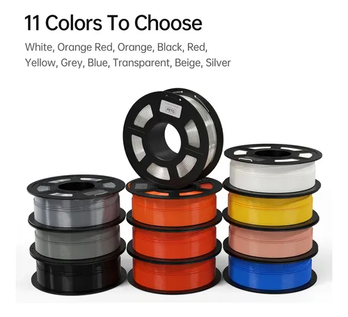 Impresora 3d Petg De Filamento Negro De 1,75 Mm, 1 Kg Y 2,2