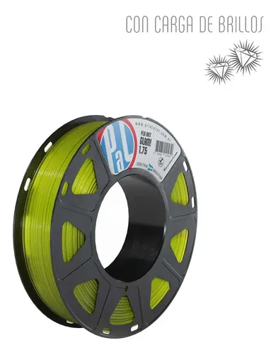 Filamento Pla Art Glam! 1,75 Mm X 250 Grs :: Printalot Color Amarillo trasl. con glitter