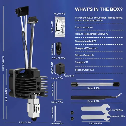 Kit Hotend Para P1p/p1s, Conjunto Completo De Impresoras 3d