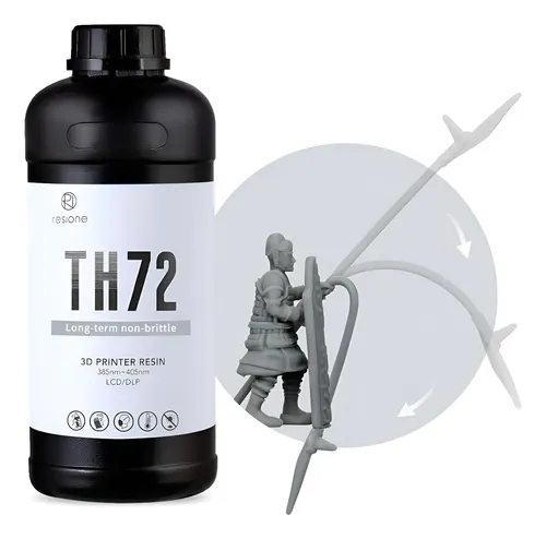 Resina Para Impresora 3d Resione Th72 Gris Mate 1 Kg 1 Kg