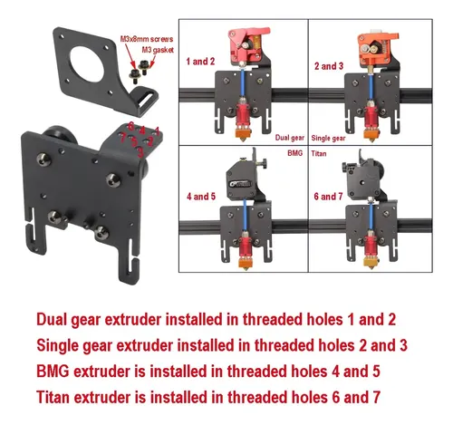 Kit Extrusor Doble Y Placa Aluminio Para Impresora 3d