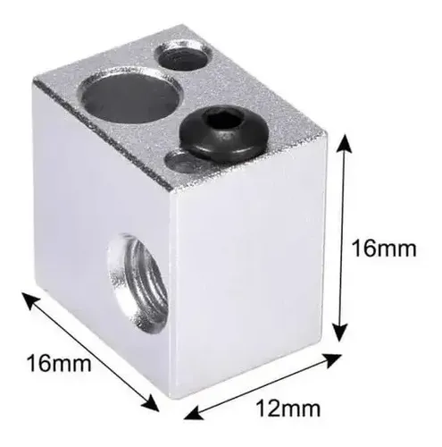 Bloque De Aluminio Tipo Hotend E3d V5 Impresora 3d Reprap