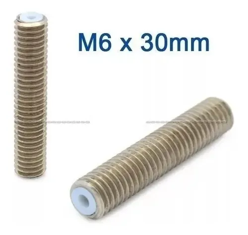 Tubo Barrel M6 Con Teflon Inoxidable Hotend Mk8 30mm