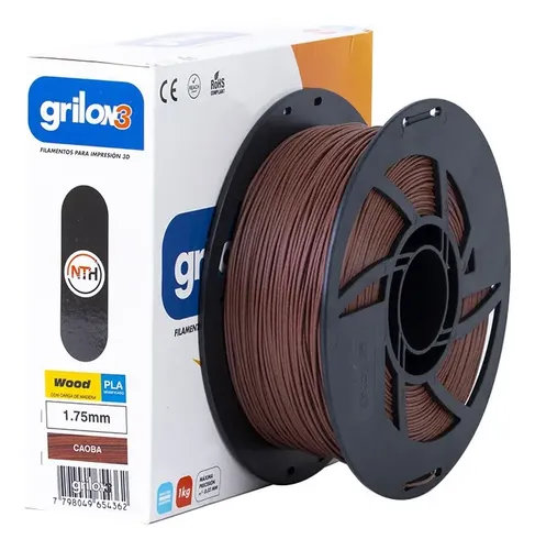 Filamento Wood Pla Madera Grilon3 1.75mm Impresora 3d Color Caoba