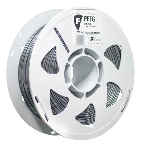 Filamento Petg Filar 1kg Para Impresora 3d Color Plateado
