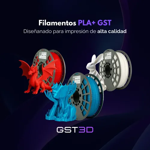Filamento Gst3d Pla+ Black Edition 1.75mm 1kg 320m