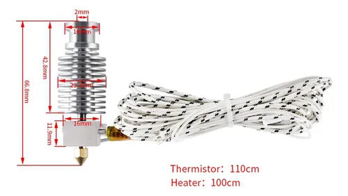 2 Impresoras 3d J-hotend Para Extrusora Kp3s Para Fil-fs D