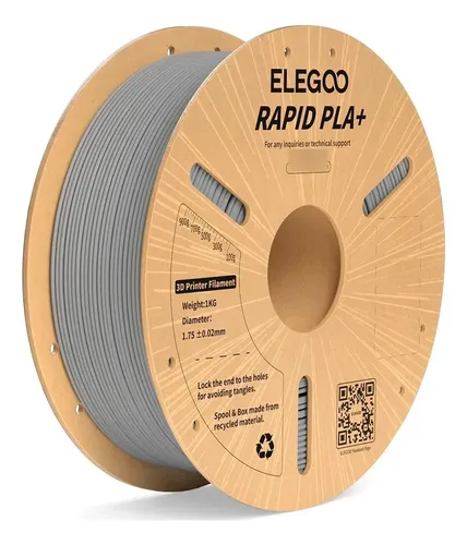 Filamento Elegoo Rapid Pla 1 Kg Impresión 3d 1.75 Mm Gris
