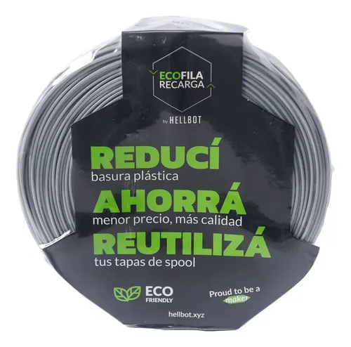 Filamento Hellbot PLA 1kg Plateado 1.75mm Impresora 3D