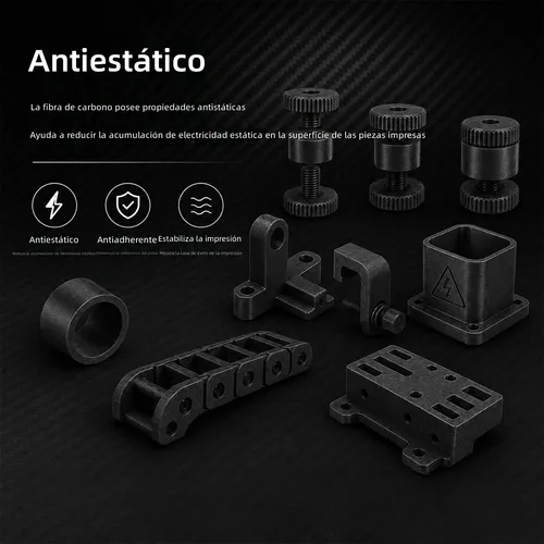 Filamento Pla-cf Fibra De Carbono 1.75mm 1kg Impresión 3d