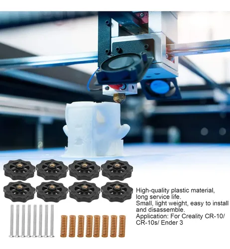 Kit Nivelador Resorte Para Impresora 3d Con Tuercas Plástic