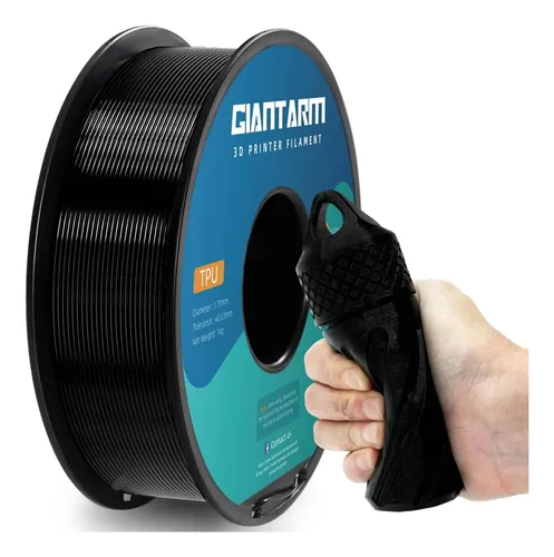 Filamento Tpu Flexible Negro 1 75mm Para Impresora 3d 1kg