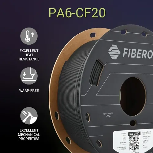 Filamento Nylon Pa6 Fibra De Carbono Negro 1 75mm 0 5kg