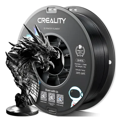 Creality Cr-petg Filamento 1.75 Para Impresora 3d Fdm Color Negro