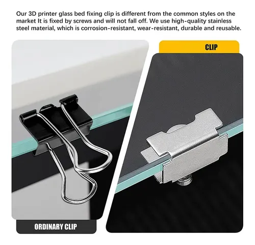 Pinzas De Cama De Vidrio De 6 Piezas Para Ender 3/3 Pro/v2/3