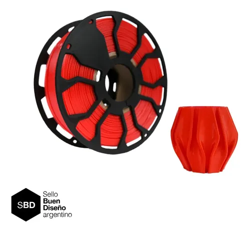 Filamento PLA 1.75mm Rojo Hellbot Ecofila 1kg Impresión 3D