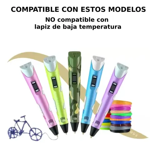 Pack Filamento Para Lápiz 3d 10 Colores 200g Repuesto Pla