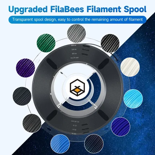 Filamento 3d Filabees Asa Con Fibra De Carbono 1,75mm Negro