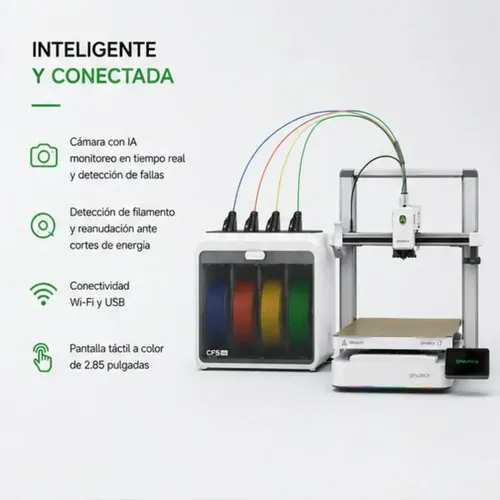 Impresora 3d Creality Sparkx I7 Combo Multicolor Gris