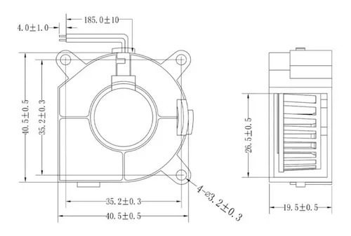 Cooler Turbo Fan Blower 4020 12v Ventilador Capa 3d 40x40x20