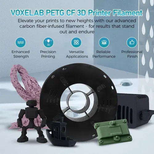 Filamento Para Impresora 3d Voxelab De Fibra De Carbono Petg