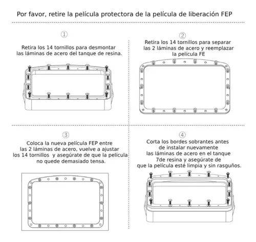 Fep Film Acf Impresora Elegoo Mars 4 Ultra Lcd X 5