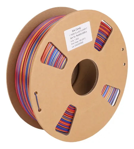 Filamento De Pla, 1 Kg, Tricolores, 1,75 Mm, Seda, 3 En 1, C