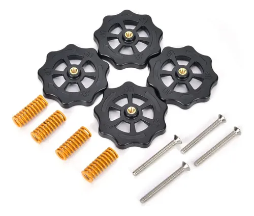 Kit Nivelador 3d Plástico 4 Piezas Con Resortes Y Tornillos