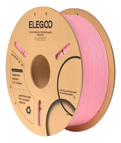 Filamento Elegoo PLA 1.75mm 1kg Rosa Para Impresora 3D FDM