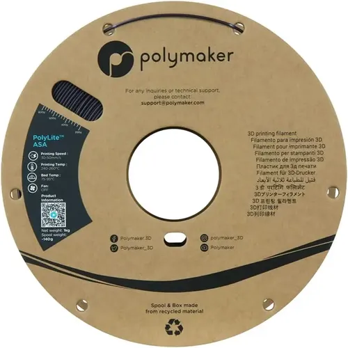 Filamento Asa De Polymaker 175 Mm De Color Púrpura Oscuro,