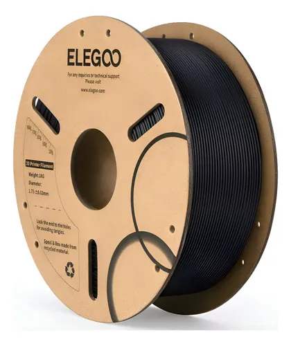 Filamento Elegoo 1.75mm Pla Fibra Carbono Negro, 1kg