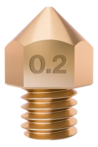 Boquilla De Impresora 3d Hetism Mk8 Brass De 0.2 Mm Para Cre