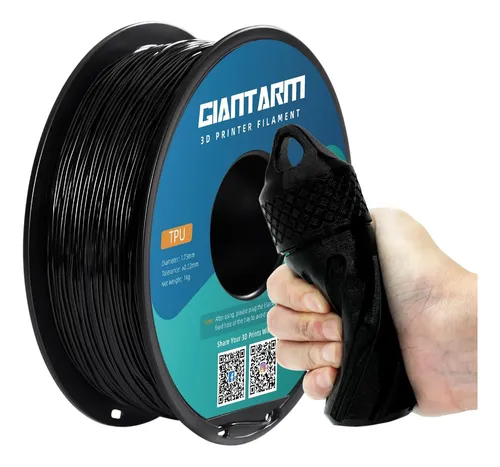 Filamento Tpu Flexible Negro 1 75mm Para Impresora 3d 1kg