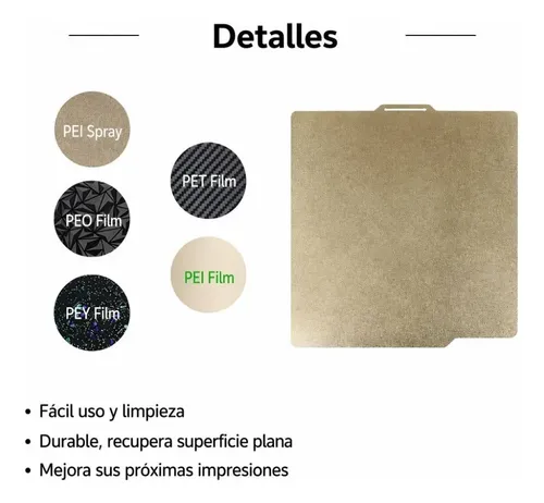 Placa Pei Pey 257x257mm Cama Magnetica Bambu Lab A1 P1 X1