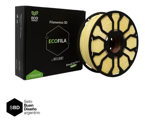 Filamento Pla 1.75mm Hellbot Ecofila – 1kg – Impresion 3d Color Vainilla Pastel