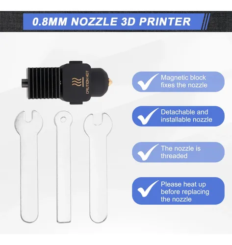 Kit Hotend Para Conjunto De Boquillas A1 Hot End 0.8