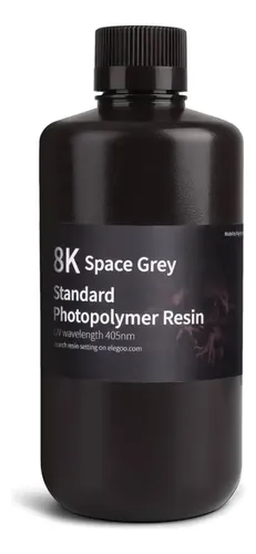 Resina Elegoo 8 K Estandar 1kg Color Gris Espacial