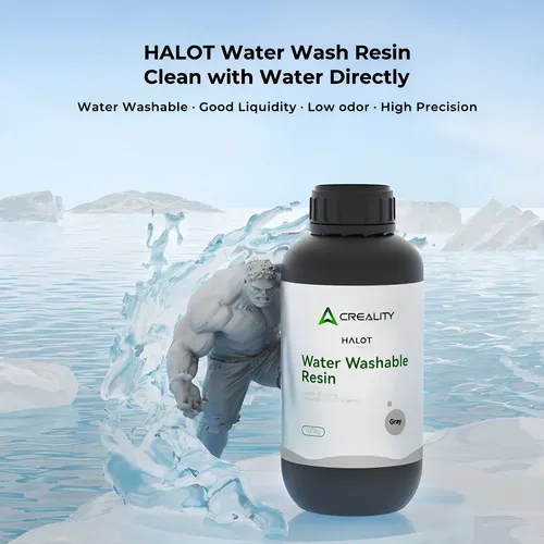 Resina Creality Lavable Al Agua Color Gris 1kg