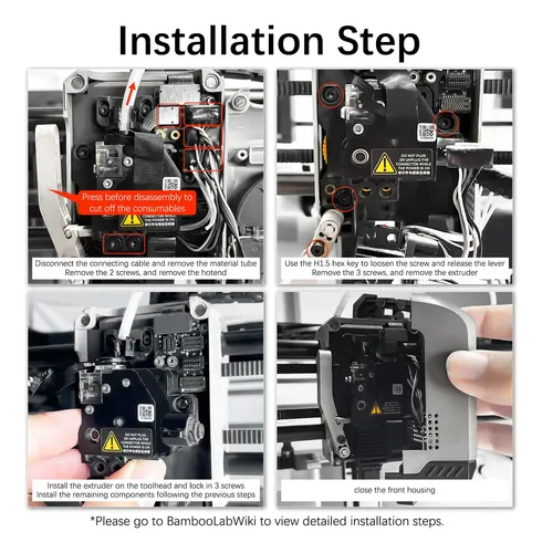 Unidad Extrusora Bulto P1p/p1s Con Sensor De Filamento De Do
