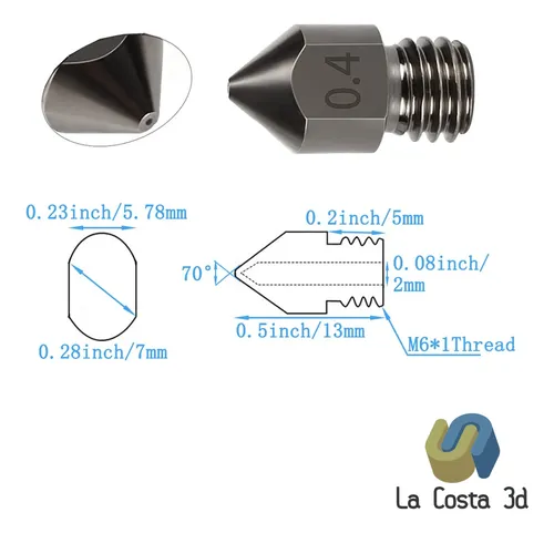 Nozzle Pico Acero Reforzado Ender 3