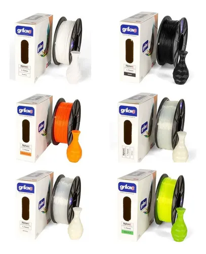 Filamento 3D Grilon3 Nylon 6 1.75mm Negro 1kg Alta Resistencia