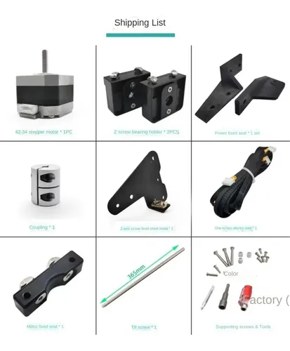 3d Printer Accessories Set Z-axis Double Screw
