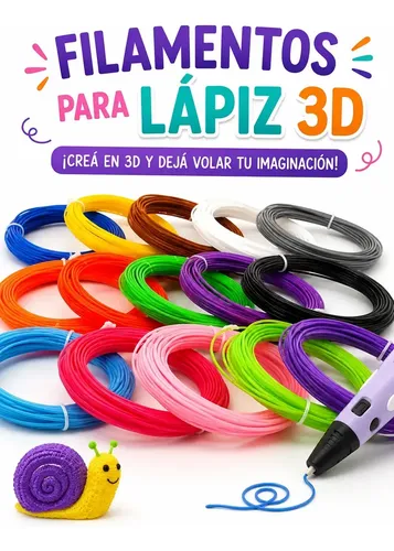 Repuesto Filamento Pla Lapiz 3d X100m 20 Colores