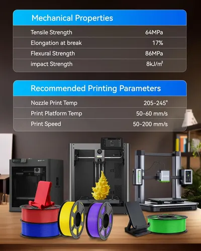 Jayo Pla+ Filamento 1.75 Mm, Pla Plus Filamento De Impresora