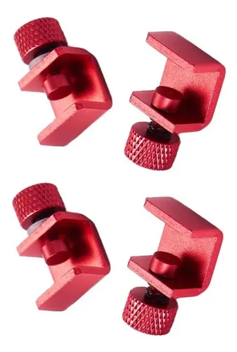 4 Clips Rojo Para Cama Vidrio Impresora 3d Ajustables