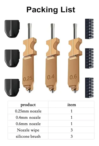 Kit Hotend Mejorado 6 Veces Para Boquilla Ad5x De 0,25, 0,4