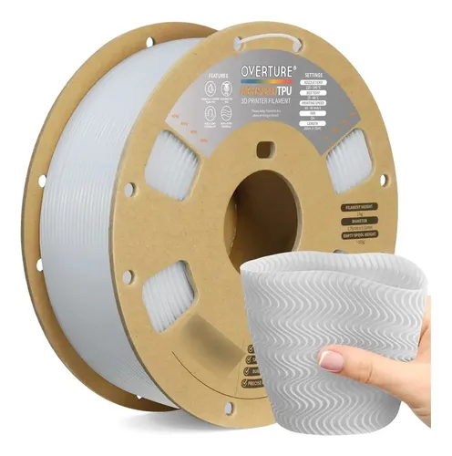 Filamento Tpu Flexível 1.75mm Overture Blanco 1kg